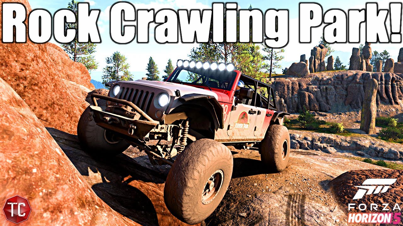 Forza Horizon 5: EPIC ROCK CRAWLING PARK!! FULLY BUILT, LIFTED JEEP WRANGLER! FH5 OFF-ROAD!