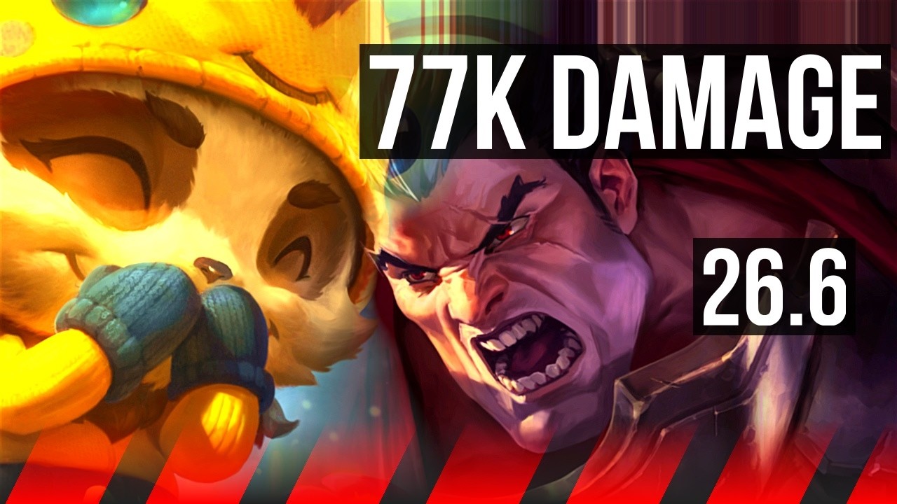 TEEMO vs DARIUS (TOP) | 77K damage | EUW Diamond | 26.6