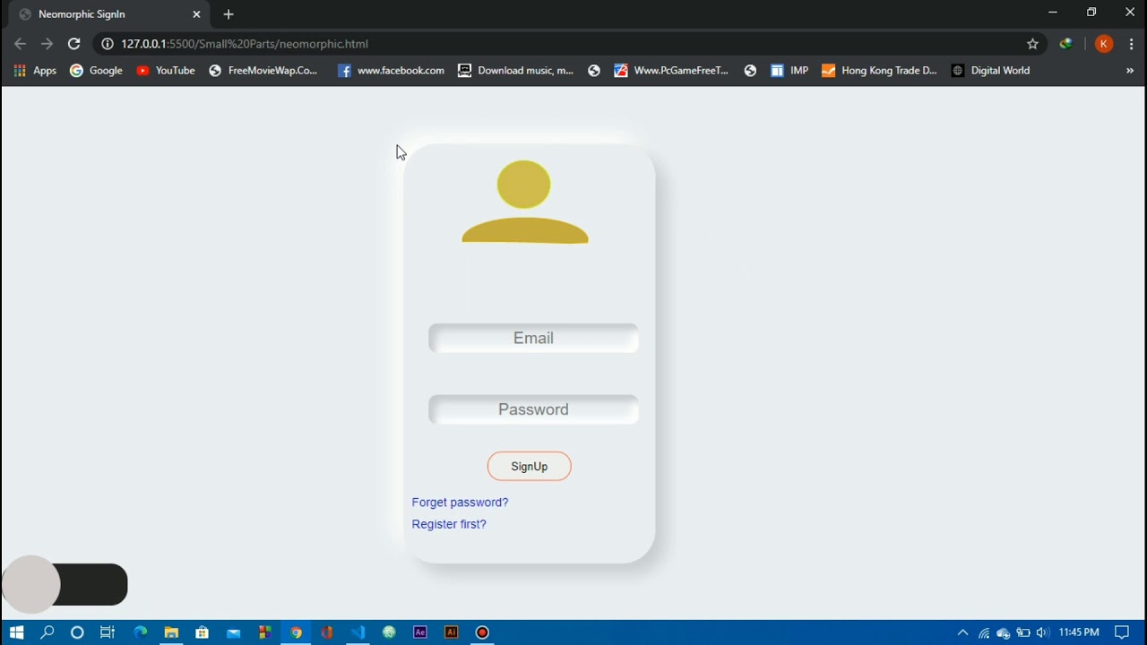 Neomorphism Login Page || HTML CSS