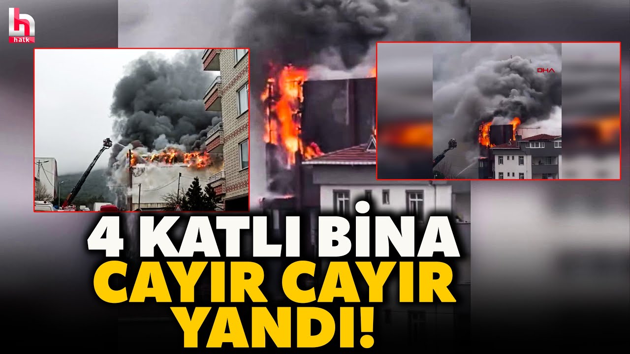 Ataşehir'de korkutan yangın! 4 katlı iş yeri cayır cayır yandı! İşte kabus anları...