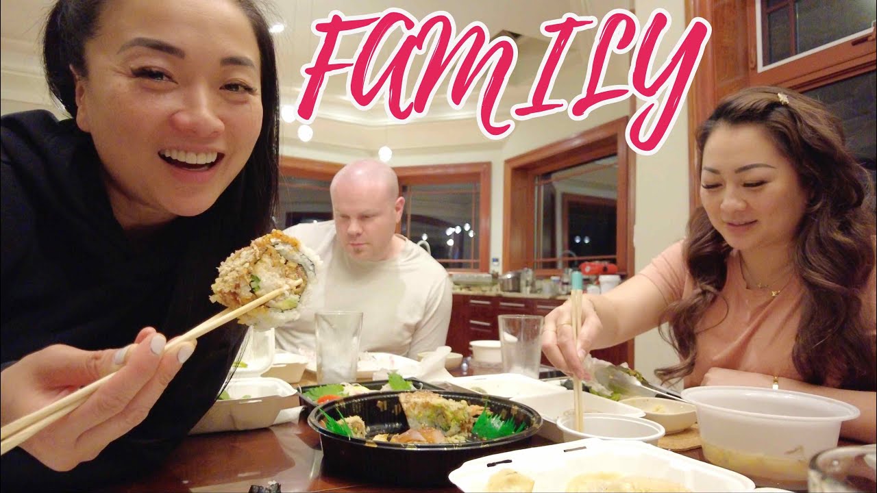 BEST WEEKEND EVER *FAMILY CASUAL MUKBANG (SUSHI + THAI FOOD) | SASVlogs