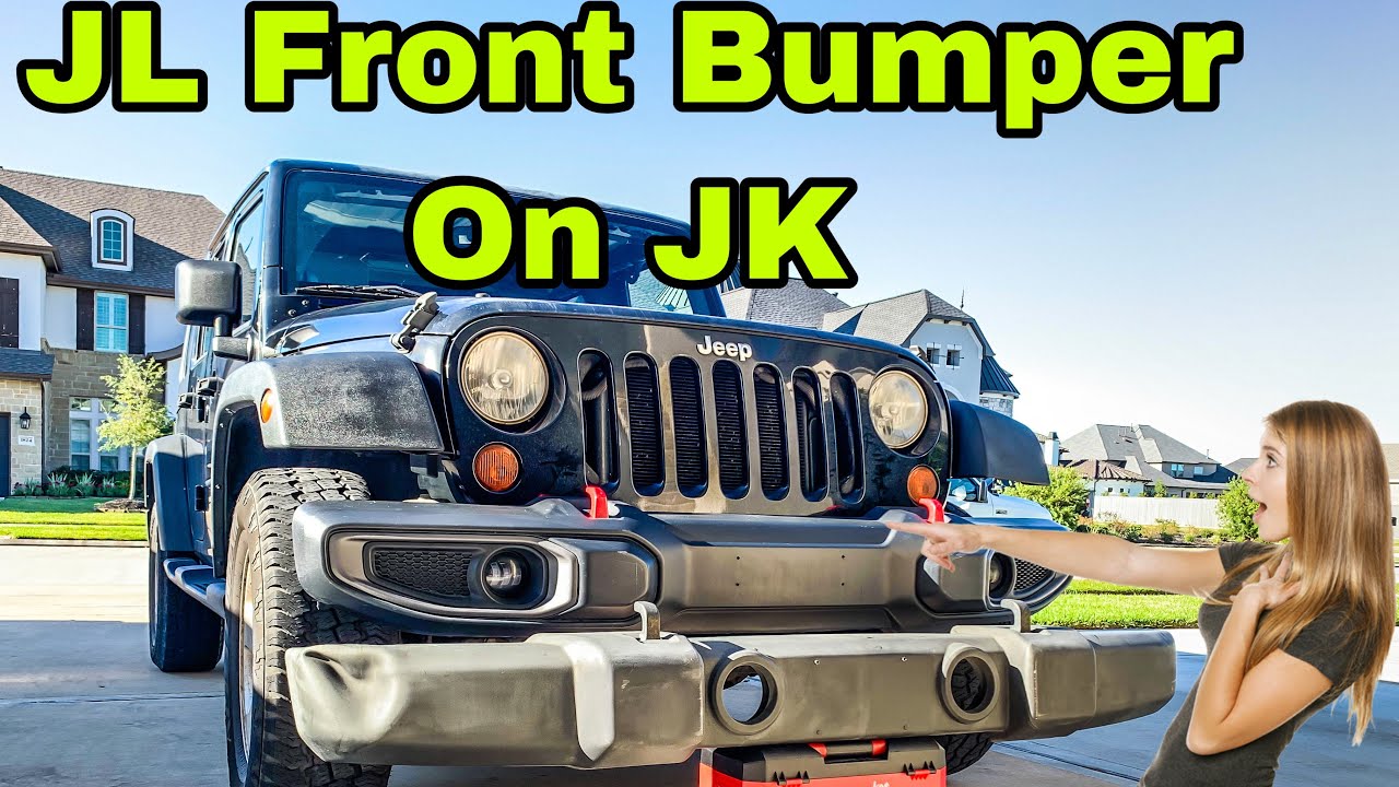 JL Jeep Wrangler front bumper on Jeep JK 07-18