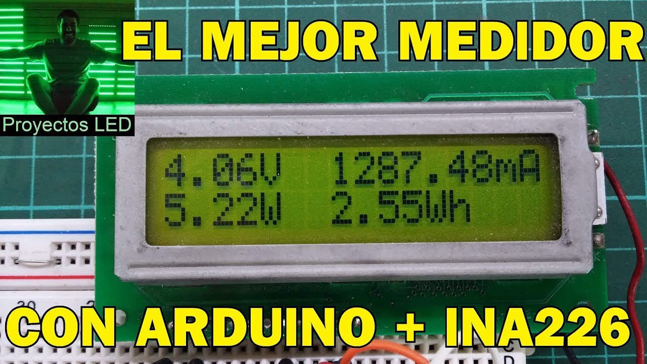 Medidor de panel para fuentes, con arduino, ina226 y lcd 2x16