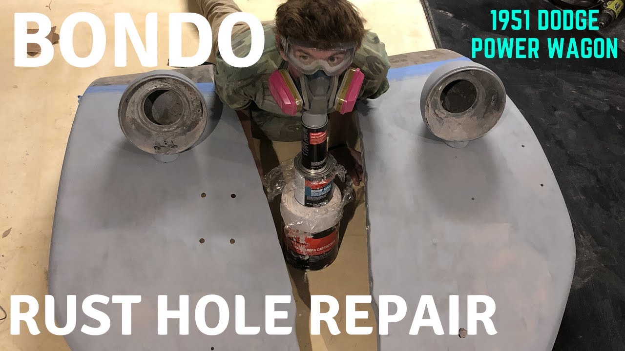Repair Rust Holes with Bondo on DODGE POWER WAGON - Restoration Part 3