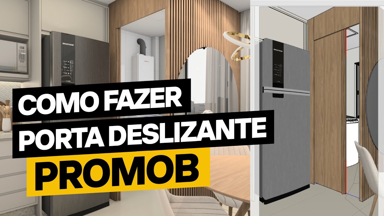 COMO FAZER PORTA DESLIZANTE NO PROMOB