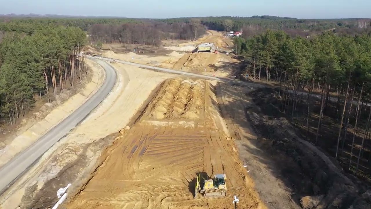 DK78 Obwodnica Pradła – przelot dronem – luty 2026