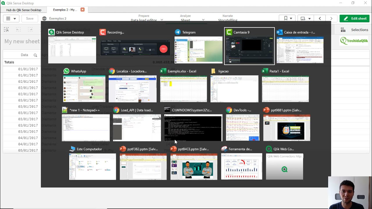 Ligações entre Tabelas dimensão e Fato no Qlik Sense