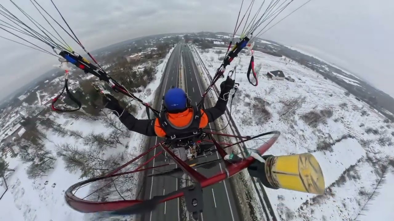 Winter Paramotor Flight – January 6, 2026 | Cold Air & Scenic Views over Sławków | PPG Poland