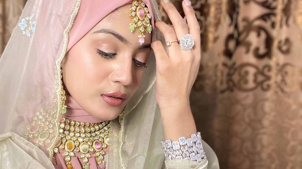 Earring with hijab /bridal jewellery with hijab