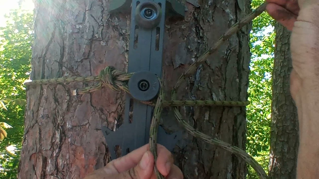 How to tie stick to tree with rope mod