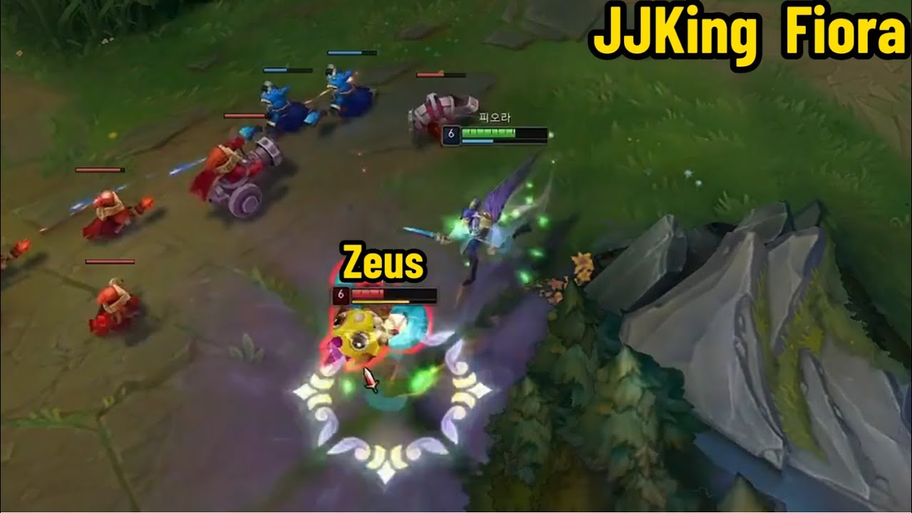 JJKing Fiora VS T1 Zeus, *2 SOLO KILLS*