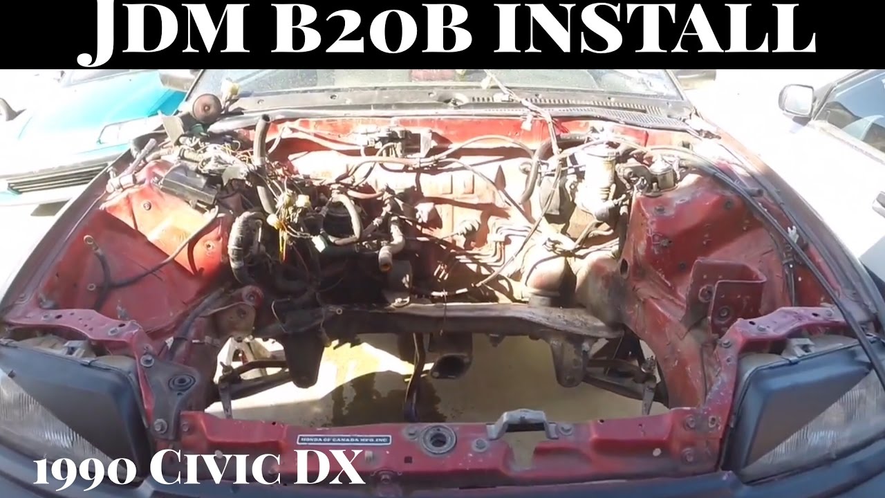 Установка High Comp JDM B20B в хэтчбек Civic EF 1990 года