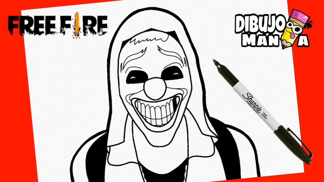 COMO DIBUJAR LA SKIN DESGRACIADO DE FREE FIRE | ESCUADRON CRIMINALES |  how to draw calamity skin