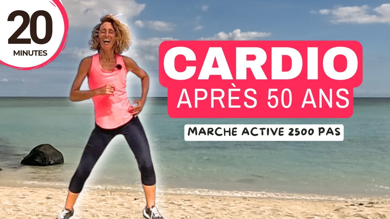 20min Cardio sans saut – Reprendre le sport après 50 ans avec la marche active à la maison