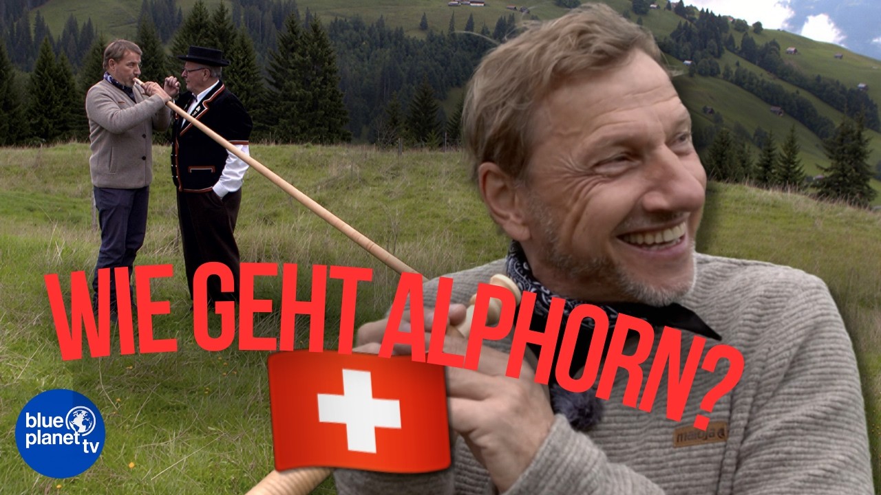 Was ist eigentlich ein Alphorn? Richy Müller in Interlaken 🇨🇭🎺