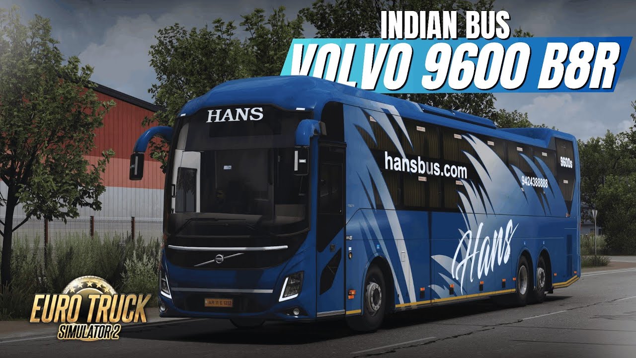 Driving Indian Bus On Indian Village Roads - VOLVO 9600 B8R | ETS2 Live