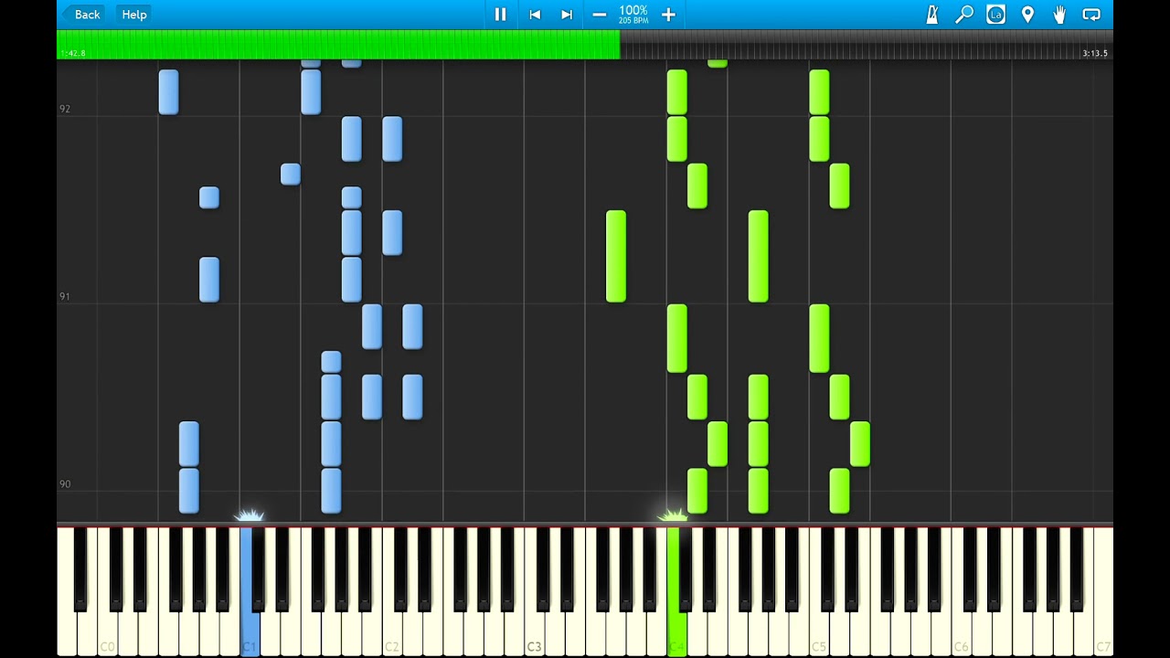 【ピアノ】夏色アンサー【synthesia】
