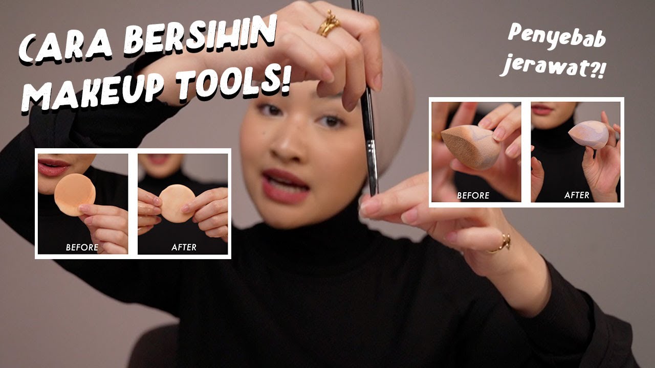 HOW I CLEAN MY BRUSH, SPONGE, PUFF, ETC| CARA BERSIHIN MAKEUP TOOLS | Kiara Leswara