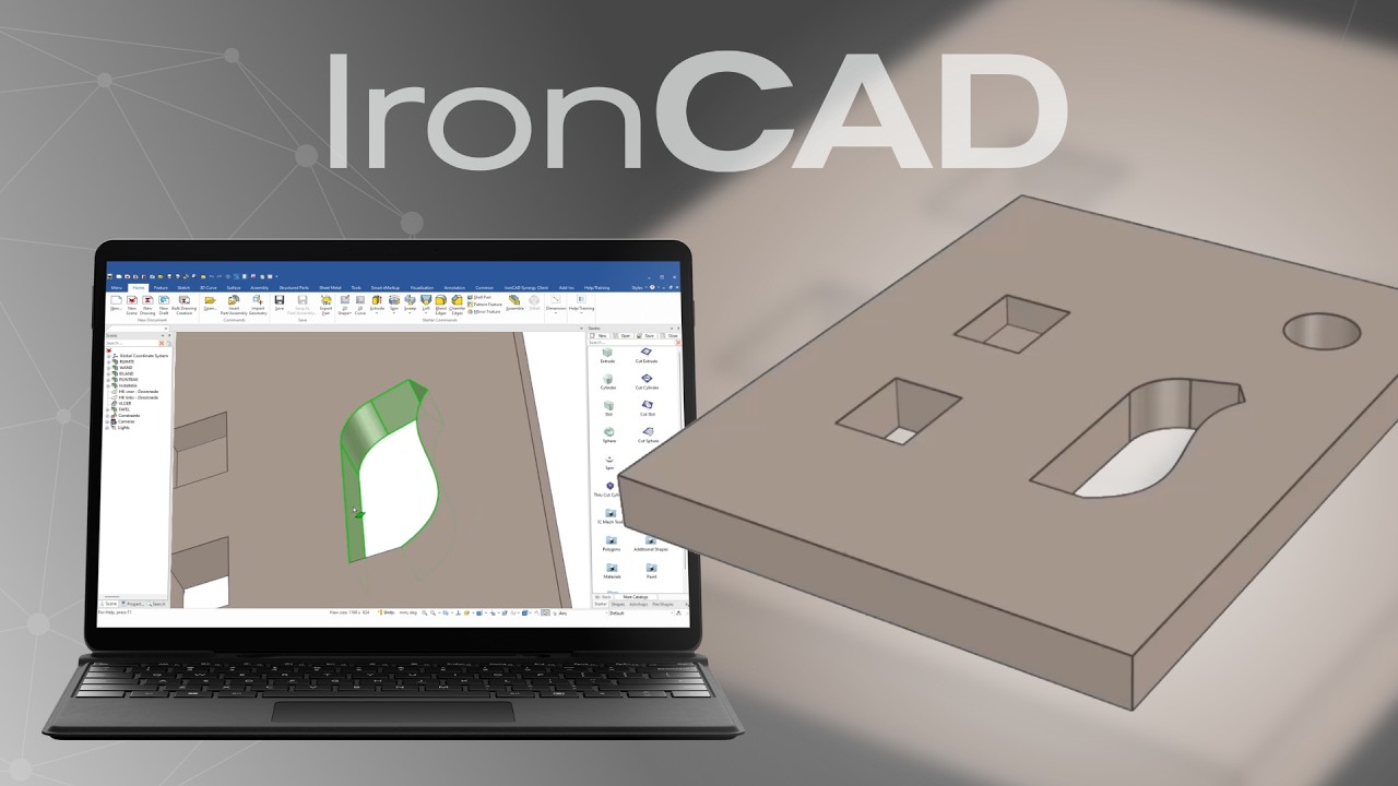 Edit Imported CAD Files in IronCAD Using Faces to IntelliShape