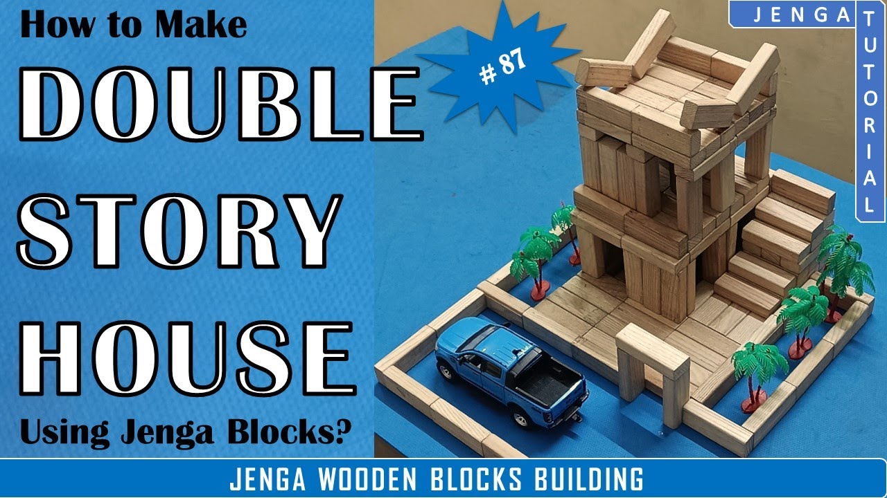 Jenga Tutorial #87: How to Make a Double Story House Using Jenga Blocks? #jenga #woodenblocks #diy