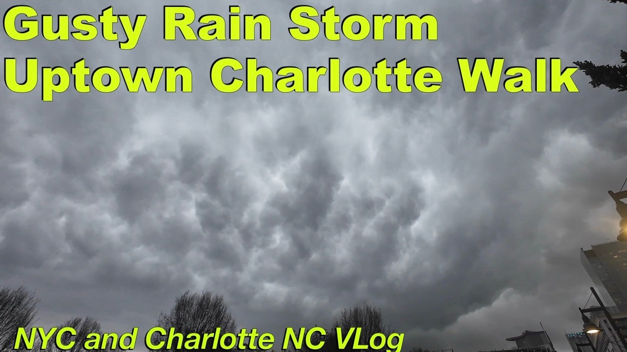 Charlotte NC - Gusty Rain Storm - 03-12-25 Morning Commute