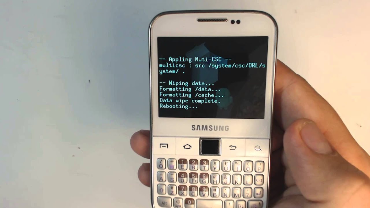 Samsung Galaxy Y Pro B5510 - How to reset - Como restablecer datos de fabrica