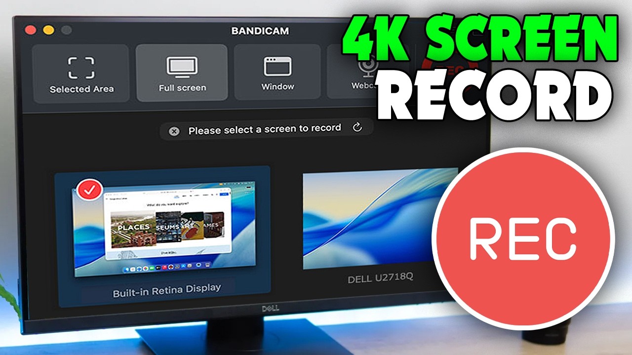 Как записать экран ПК в 4K (2026)