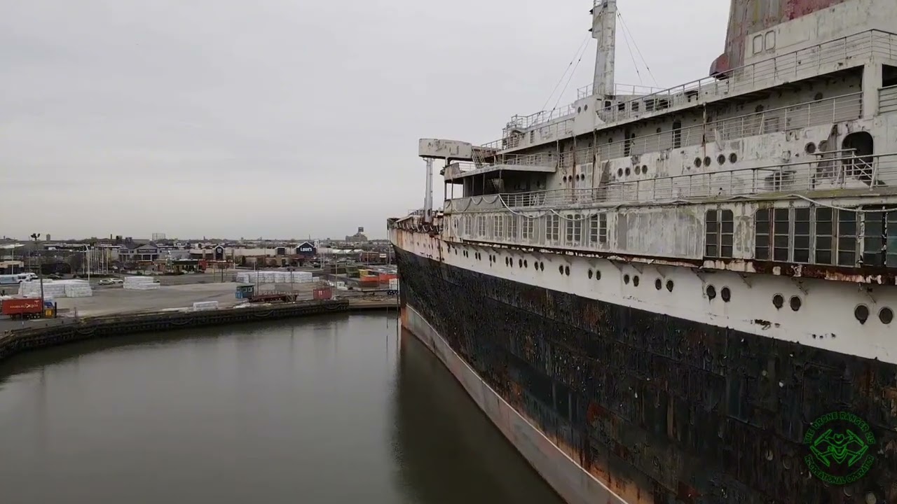 The S.S. United States ship was moved from Pier 82 to Pier 80 just next door.