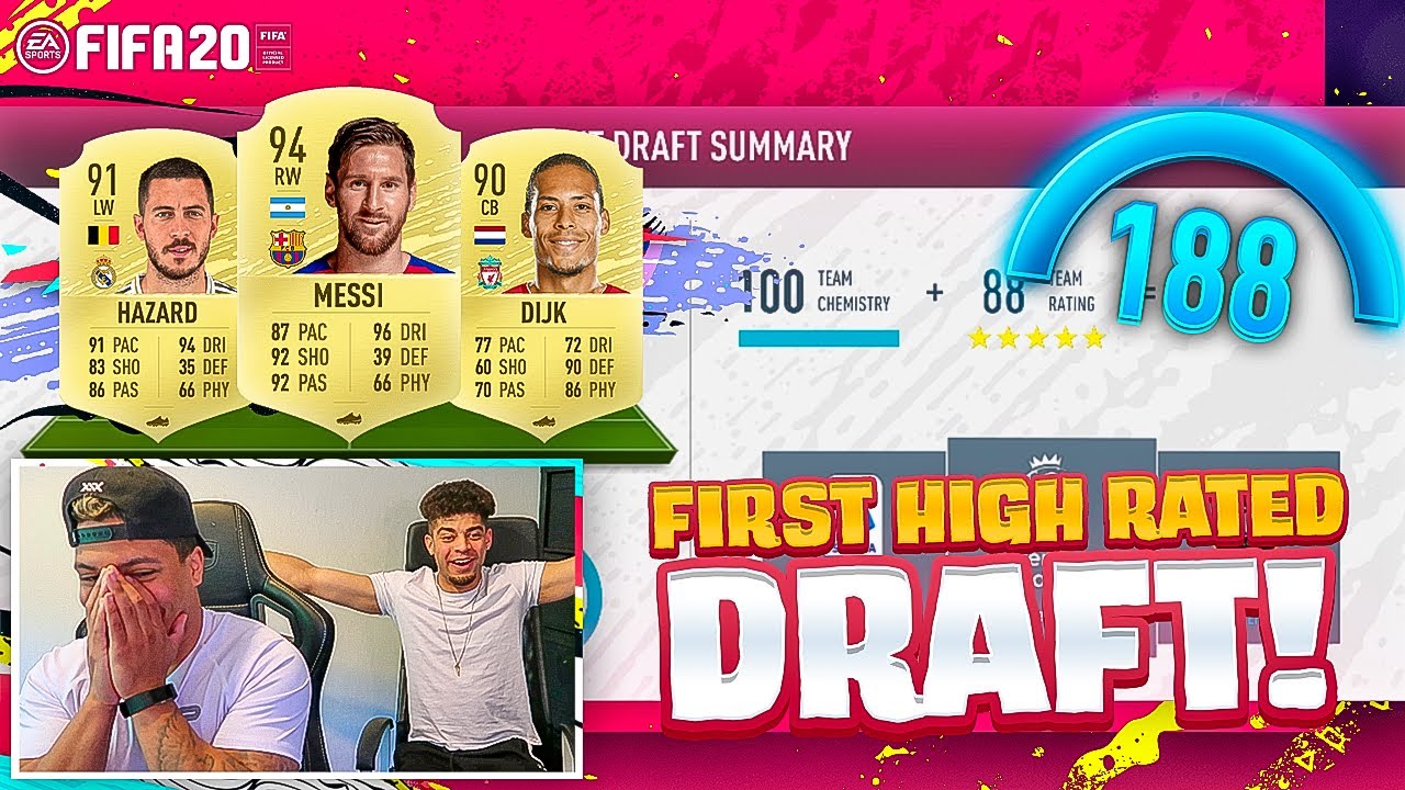 THE HIGHEST RATED FIRST FIFA 20 FUT DRAFT!