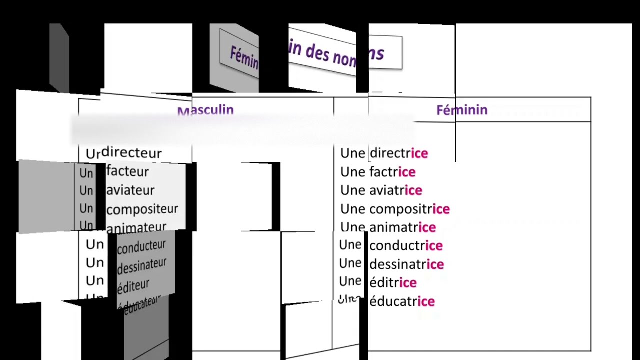 Le féminin des noms