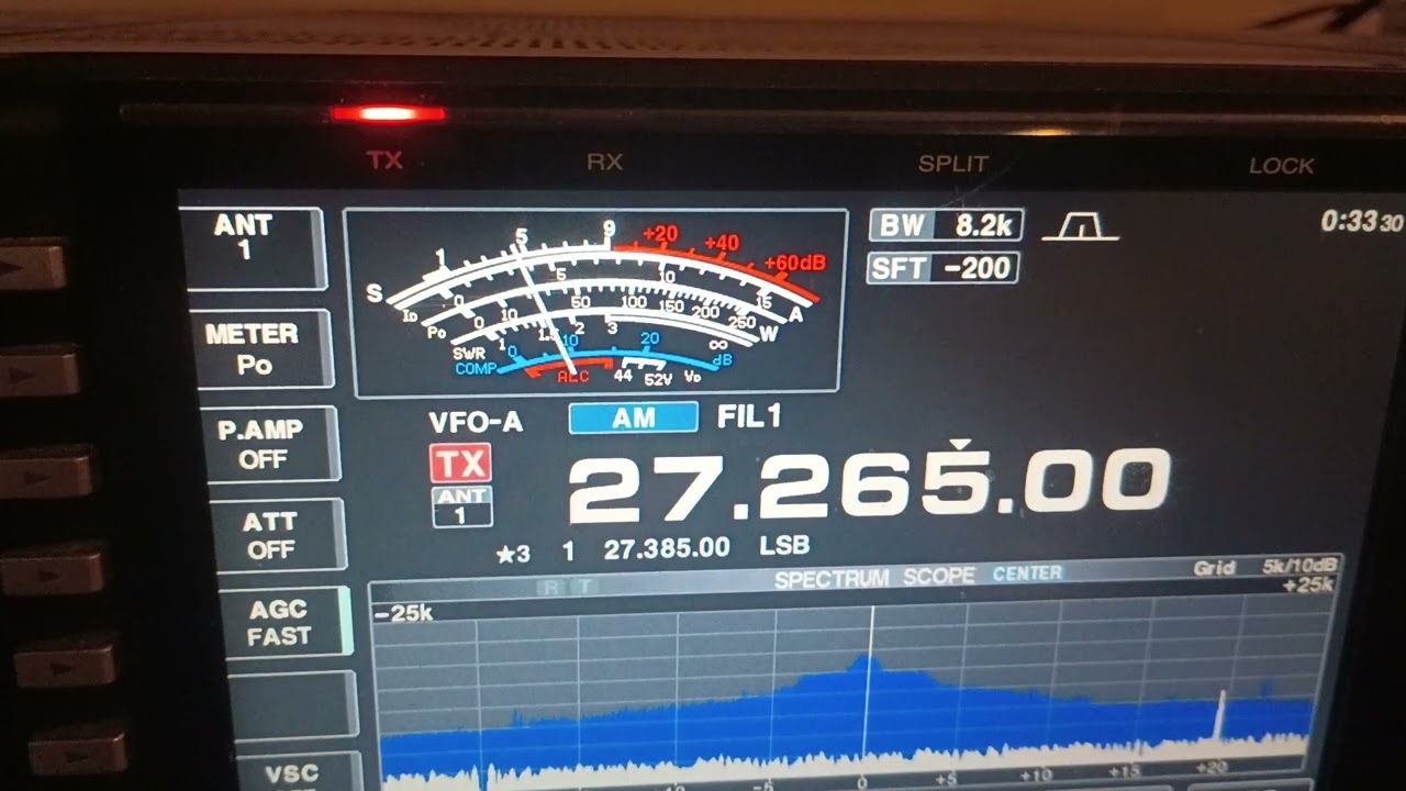 Ares II by AnyTone, on the air Test, AM, FM, SSB, received on an Icom 7700