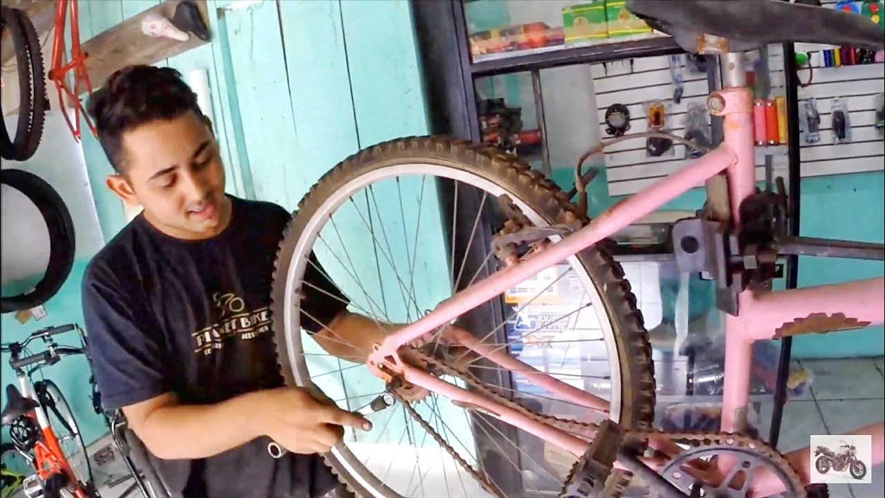Como tirar rodas enferrujada e identificar defeito em pneu de bicicleta velha T1.ep 2
