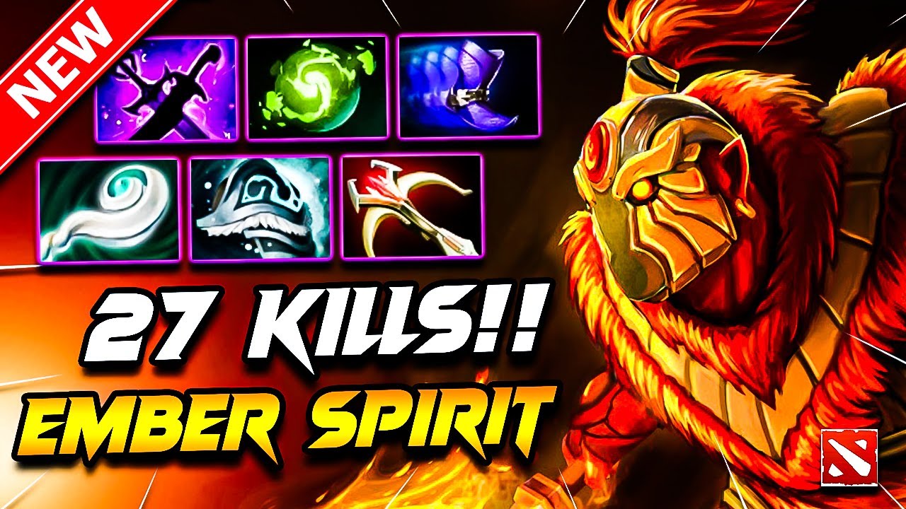 EMBER SPIRIT Dota 2 Gameplay | x27 Kills!! Ember Spirit DOTA 2 Carry Build Pro Gameplay 7.39