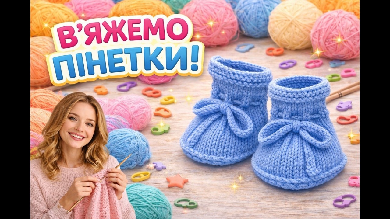 В'яжемо пінетки на двох спицях: найзрозуміліший майстер-клас.