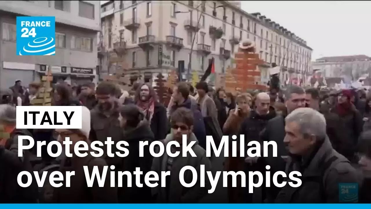 Protests rock Milan over economic and environmental cost of Winter Olympics &bull; FRANCE 24 English