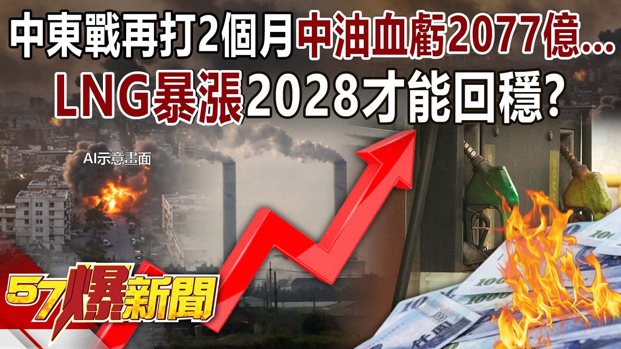 【全集】中東戰再打2個月「中油血虧2077億」&hellip;LNG暴漲2028才能回穩？ - 王映亮 王榮旭 黃暐瀚 黃敬平 康仁俊 羅旺哲 徐俊相《57爆新聞》2026.04.01