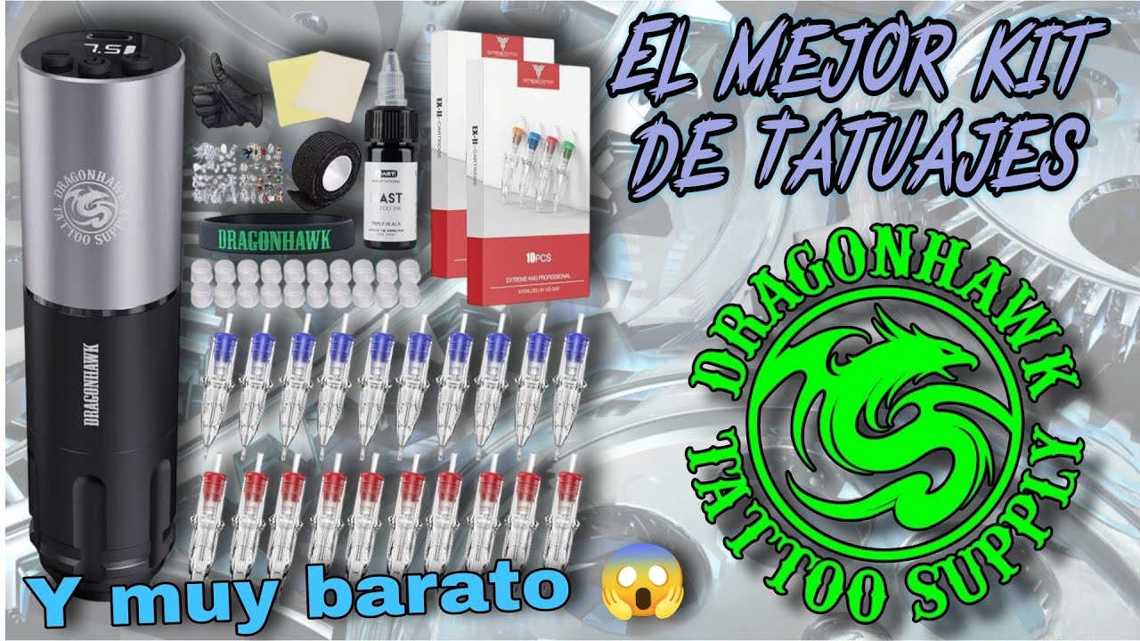 KIT DE TATUAJES AMAZON ✔️ ES EL MEJOR?🤔 LO QUE NECESITAS PARA EMPEZAR A TATAUR📝