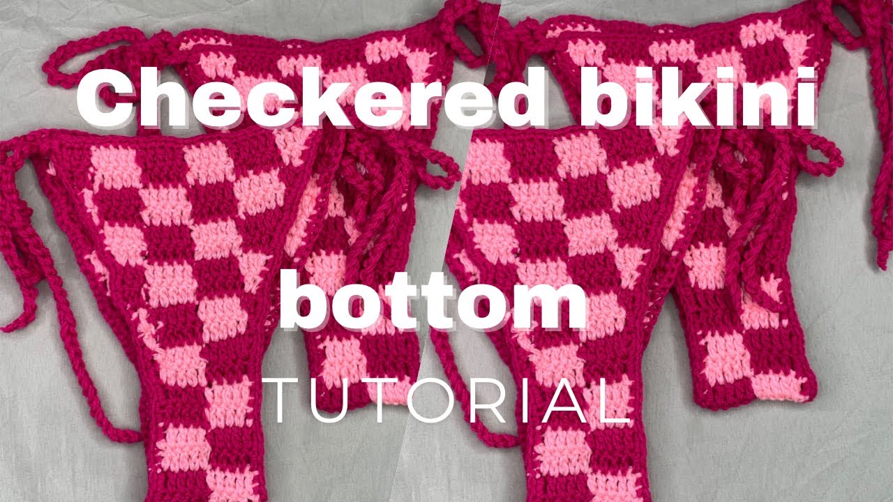 How to crochet checkered bikini bottom /Easy logic/#bikini #crochetbikini#art#diy #crochetprojects