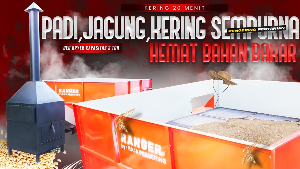 Pengering padi, jagung hanya 20 menit saja bisa langsung digiling menjadi padi!