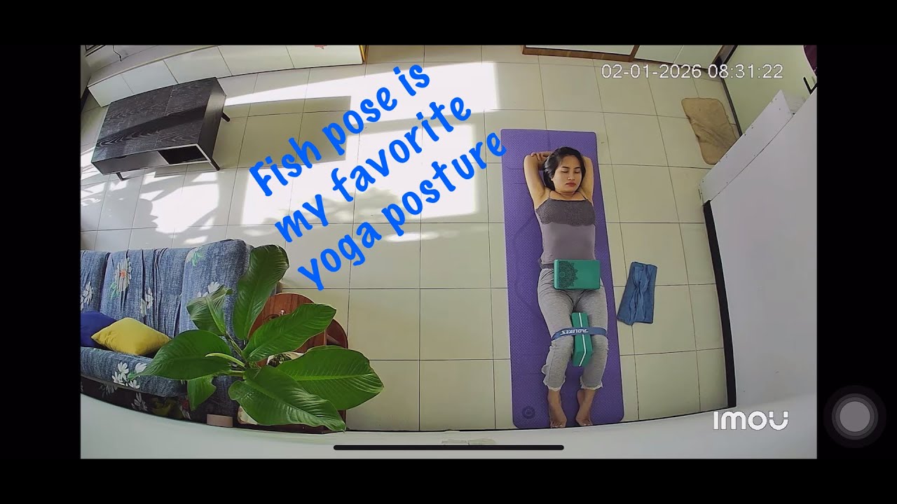 Fish pose reliefs the shoulder pain 