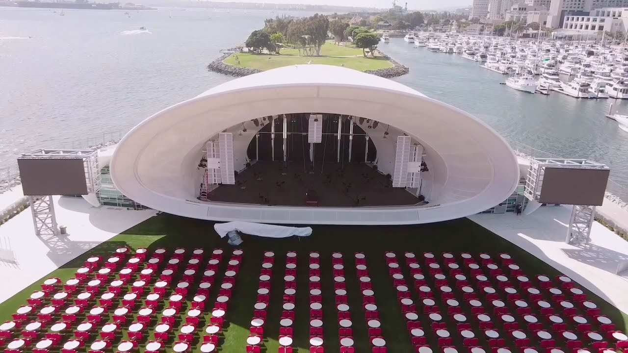 The Rady Shell at Jacobs Park via Drone San Diego