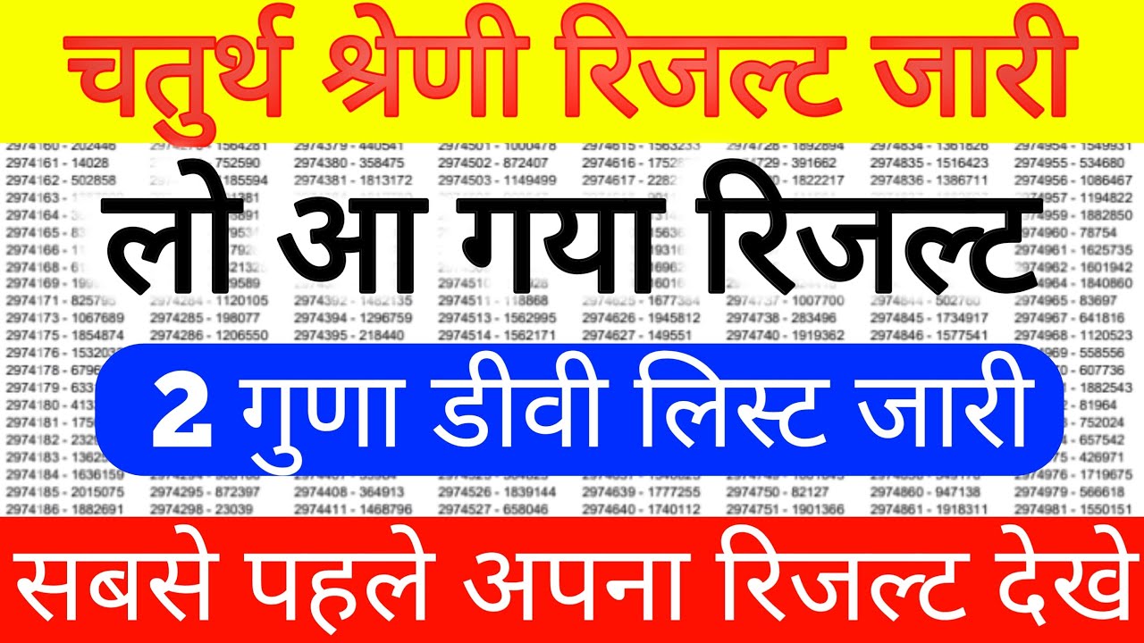 🔴LIVE RESULT: Rajasthan 4th grade result 2025 |  चतुर्थ श्रेणी कर्मचारी रिजल्ट लाइव चेक करे 2025