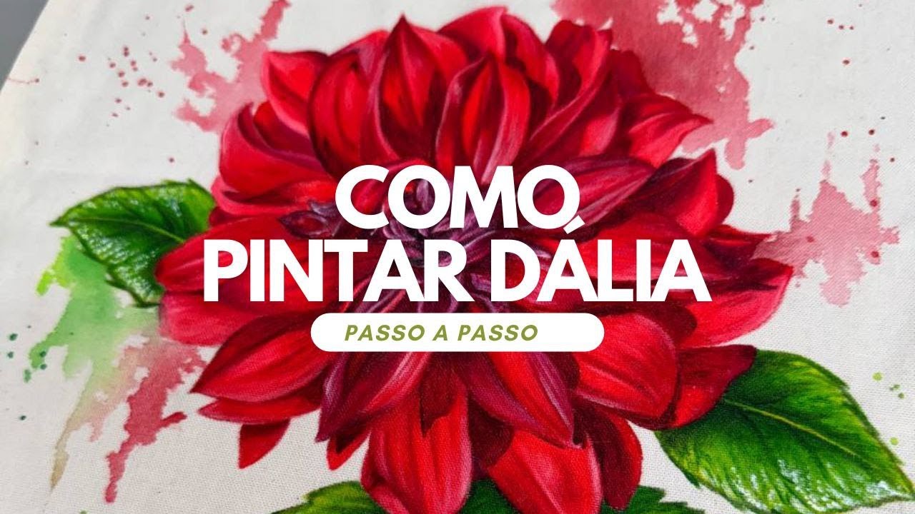 Como pintar uma Dália- Aula passo a Passo