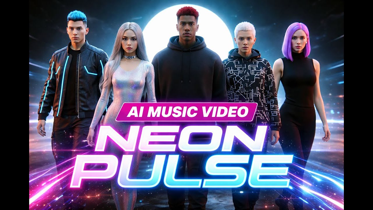 Neon Pulse &ndash; Futuristic AI Group Music Video | K-Pop Style Performance