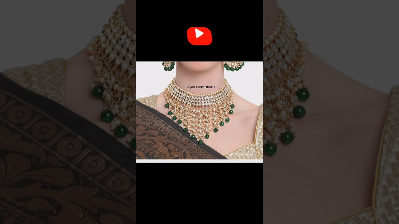 Green 💚 Kundan Necklace Set #shorts #necklace #jewellery #ayanmomshorts