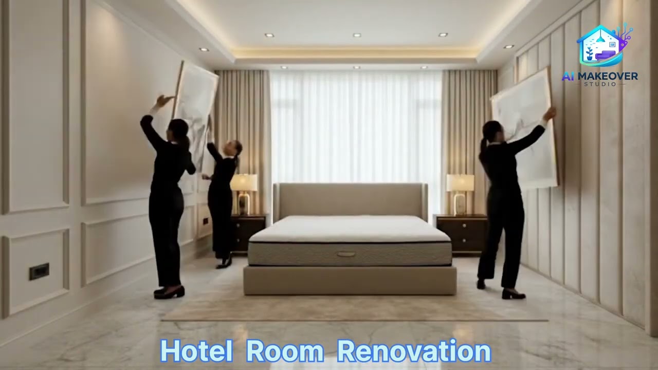 Hotel Room  Renovation #ai_makeover_studio #hotelroomideas 