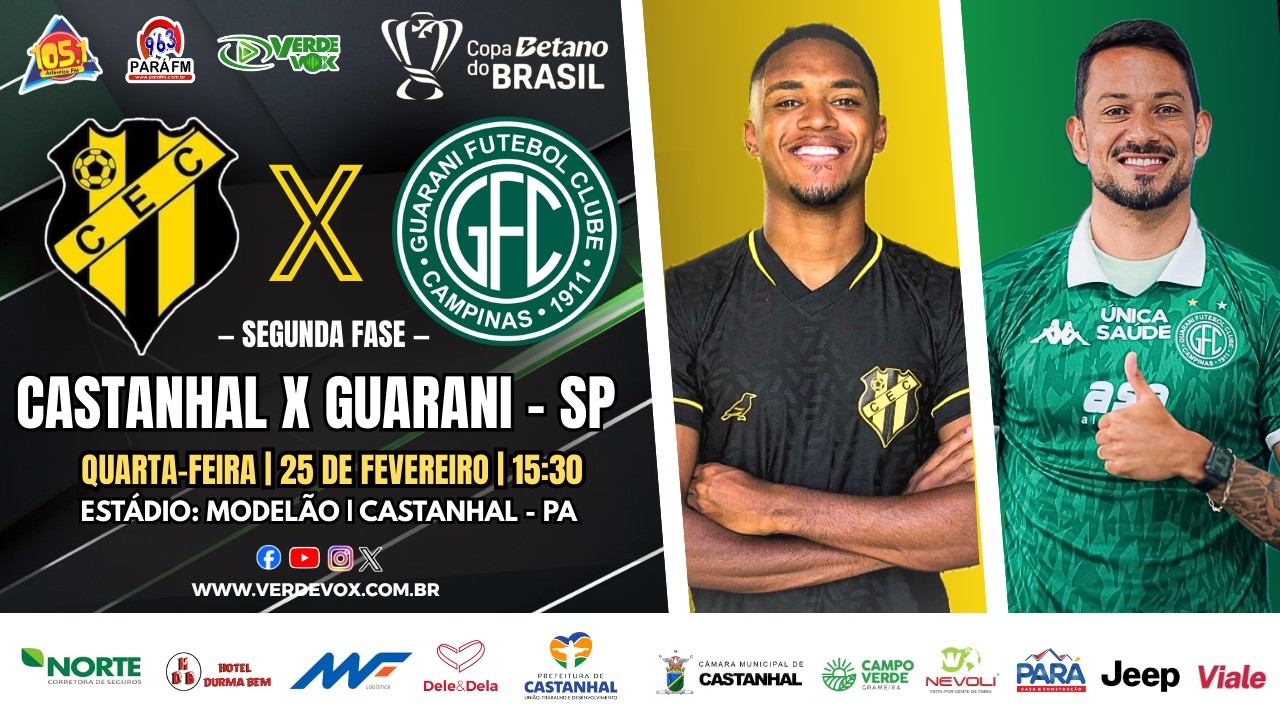 #aovivo CASTANHAL X GUARANI - SP | SEGUNDA FASE || COPA BETANO DO BRASIL - 2026