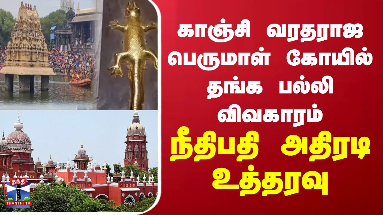 Kanchipuram | High Court |காஞ்சி வரதராஜ பெருமாள் கோயில் தங்க பல்லி விவகாரம் - நீதிபதி அதிரடி உத்தரவு