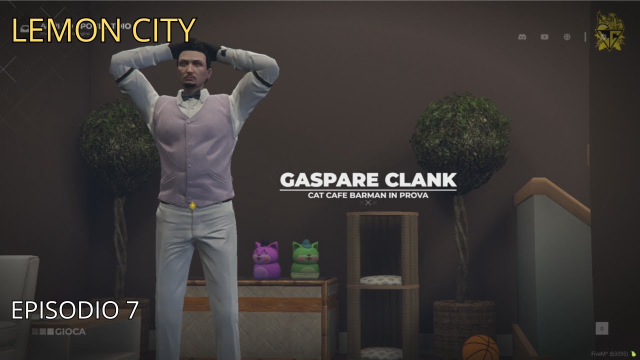 Terza Live di GTA5RP su Lemon City - Prima Fattura al Lavoro Cat Cafè - (Gaspare Clank Episodio 7)