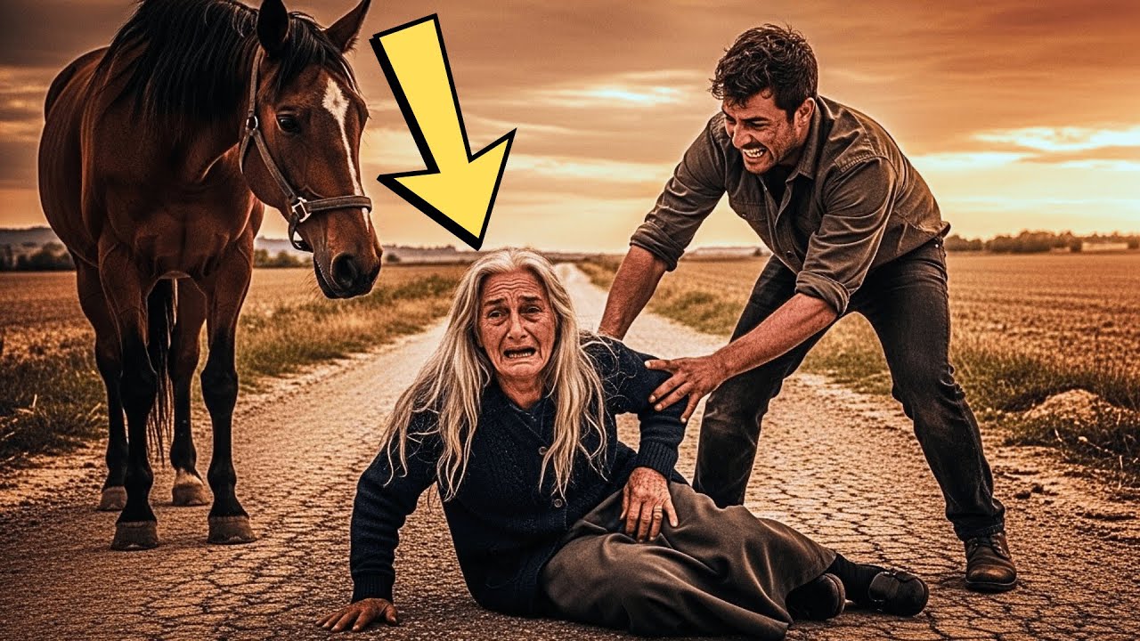 Il figlio senza cuore la abbandona; Dio le manda un cuore fedele: un cavallo.